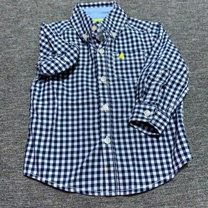 Carter’s 9m button down long sleeve plaid top